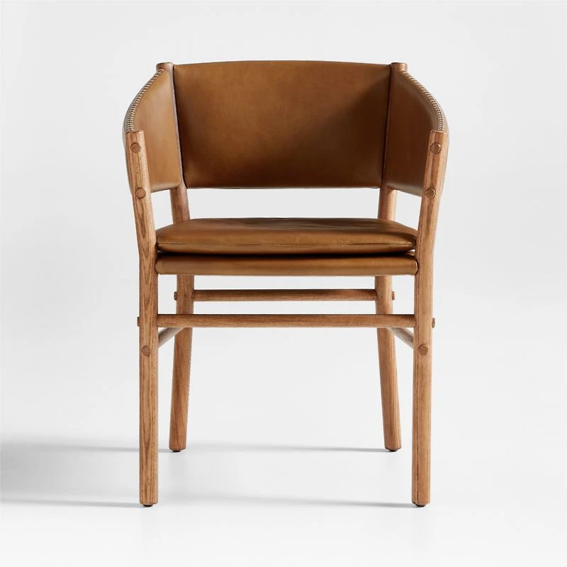 Clyde Brown Leather Dining Chair