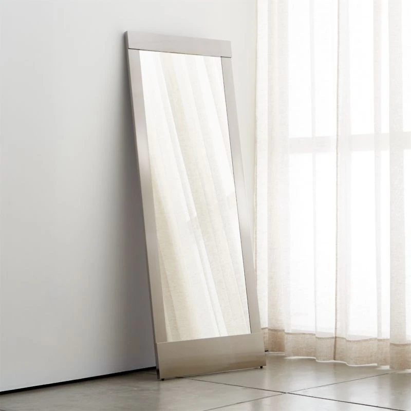 Colby Nickel Floor Mirror