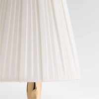 Colette Hammered Brass Mini Table Lamp with Fabric Shade 13"
