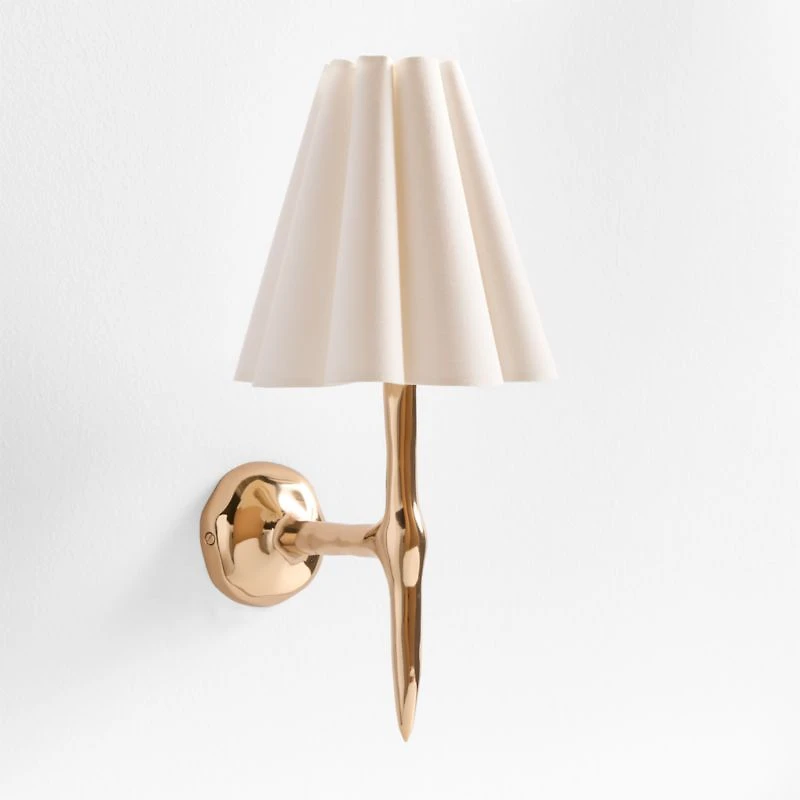Colette Hammered Brass Wall Sconce Light Set of 2