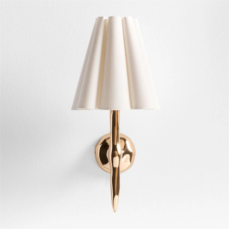 Colette Hammered Brass Wall Sconce Light Set of 2