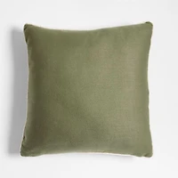 Collins Twill Weave 20"x20" Dark Parsnip Green Outdoor Throw Pillow by Jake Arnold