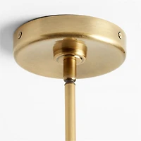 Colombe Burnished Brass and Glass Chandelier Light 50"