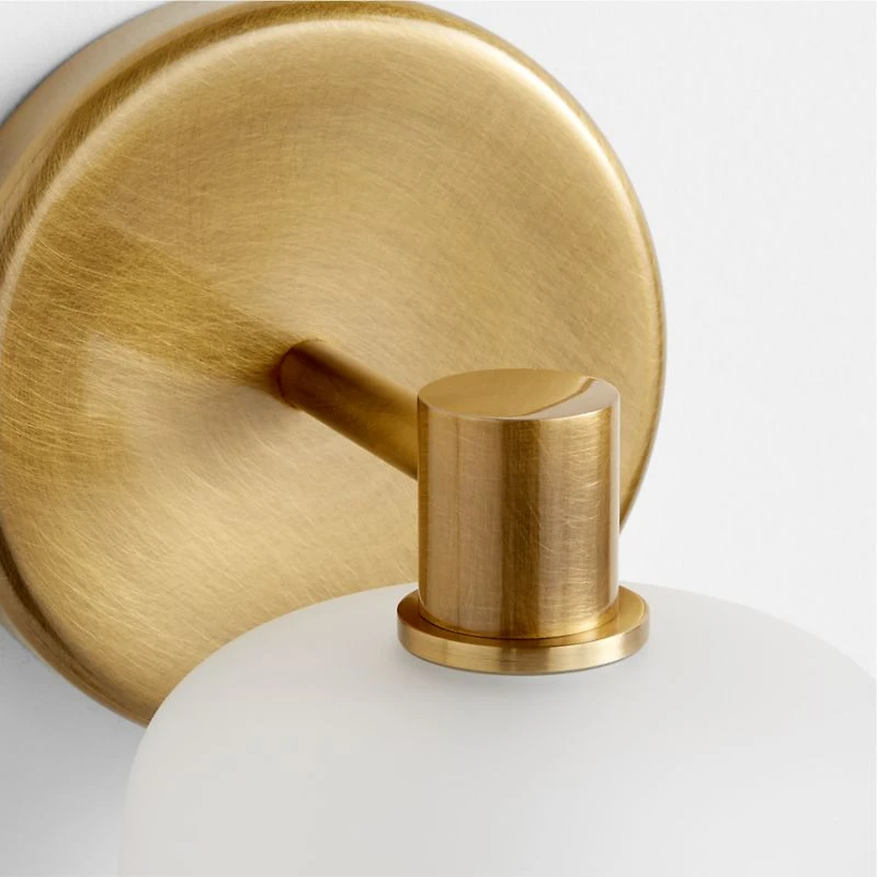 Colombe Burnished Brass and Glass Single Light Wall Sconce 5"
