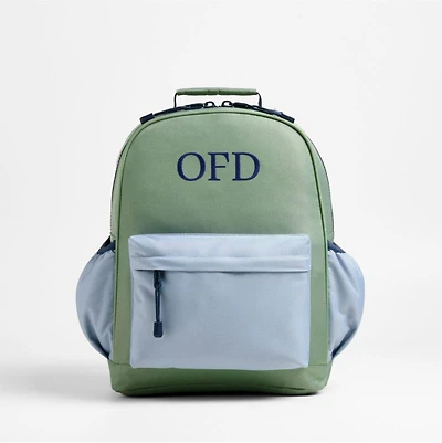 Dreamer Colorblock Green Medium Kids Backpack with Side Pockets
