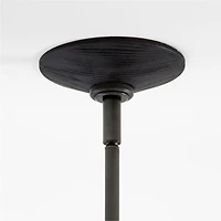 Colt Linear LED Wood Black Chandelier Light
