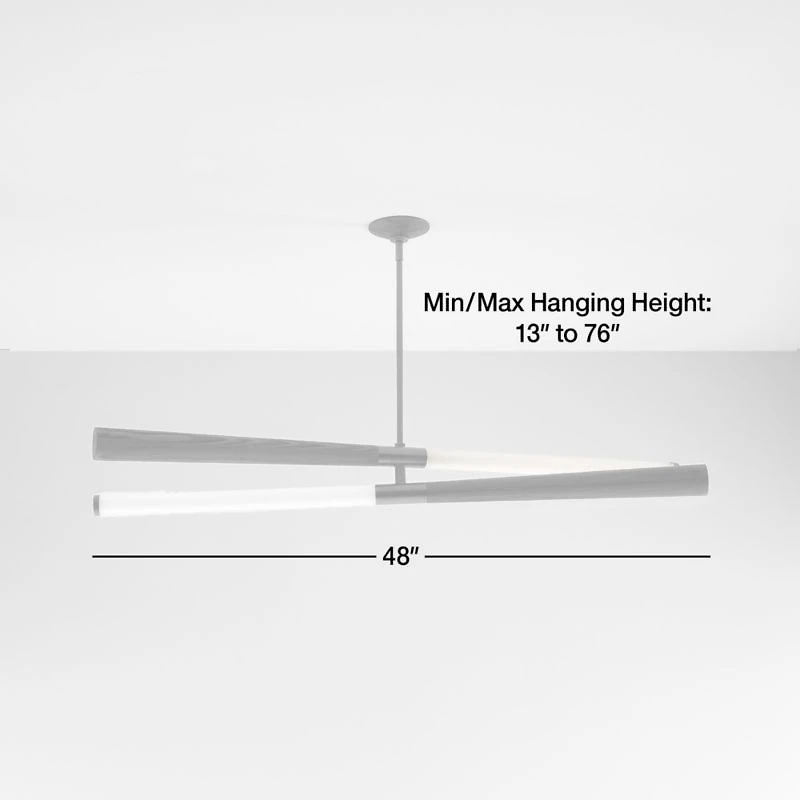 Colt Linear LED Wood Black Chandelier Light
