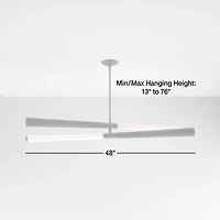 Colt Linear LED Wood Black Chandelier Light