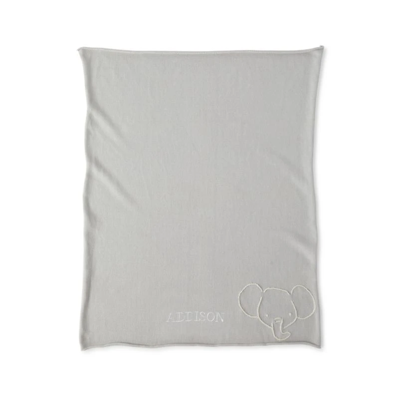 Comfy Critter Grey Elephant Baby Stroller Blanket