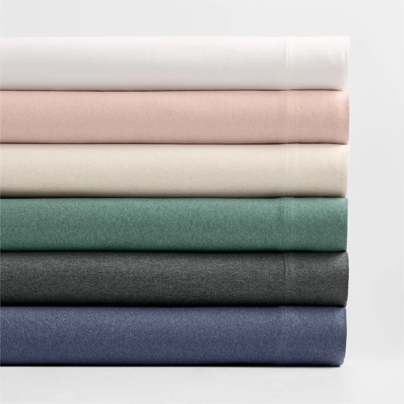 Comfy Tee Pampas Ivory Organic Cotton Jersey Kids Full Sheet Set