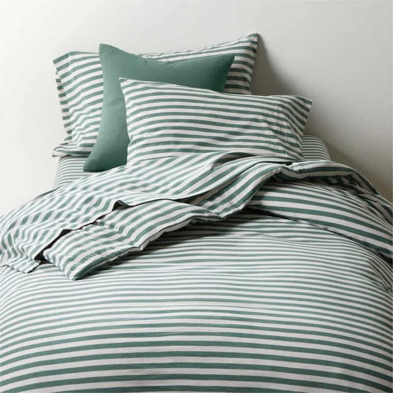 Organic Cotton Monogrammable 20"x20" Vintage Green Throw Pillow Cover