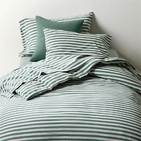 Organic Cotton Monogrammable 20"x20" Vintage Green Throw Pillow Cover