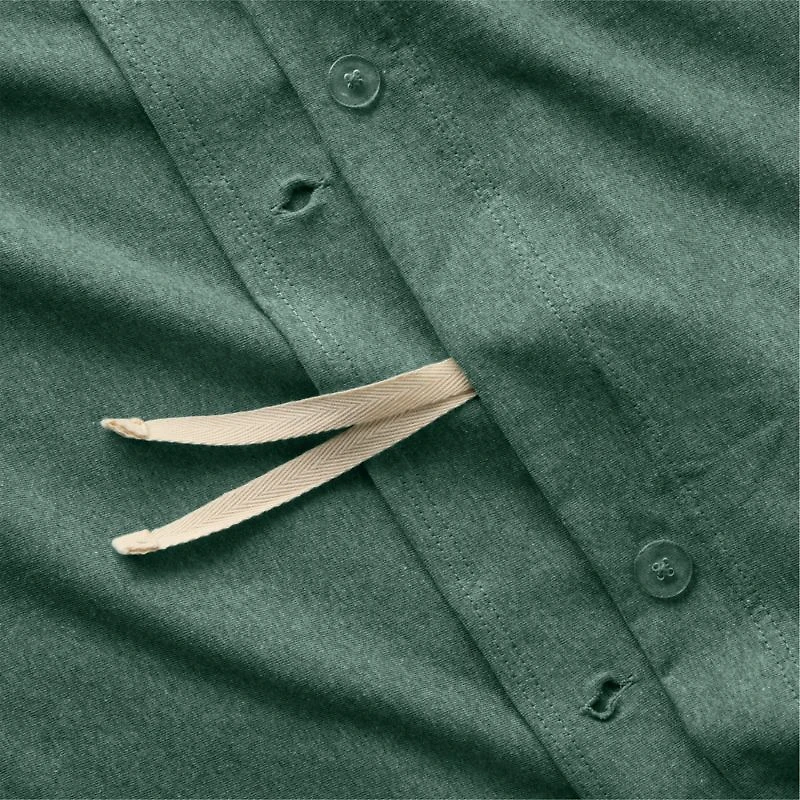Comfy Tee Organic Cotton Jersey Green Twin XL Duvet Cover
