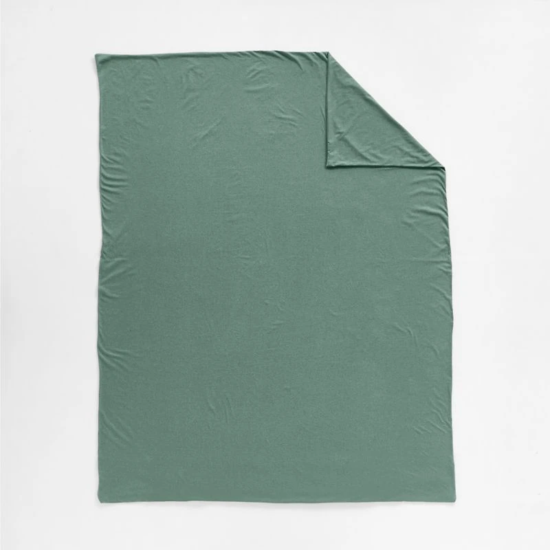 Comfy Tee Organic Cotton Jersey Green Twin XL Duvet Cover