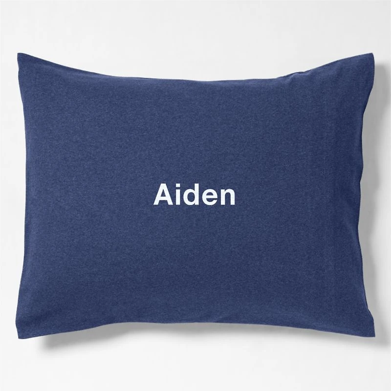 Comfy Tee Organic Cotton Jersey Navy Standard Bed Pillow Sham