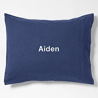 Comfy Tee Organic Cotton Jersey Navy Standard Bed Pillow Sham