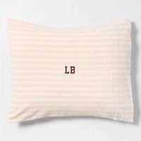 Comfy Tee Organic Cotton Jersey Pink Stripe Standard Bed Pillow Sham
