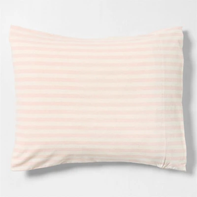 Comfy Tee Organic Cotton Jersey Stripe Standard Bed Pillow Sham