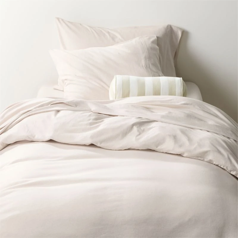Comfy Tee Organic Cotton Jersey Beige Standard Bed Pillow Sham