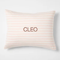 Comfy Tee Pink Stripe Organic Cotton Jersey Kids Pillow Sham