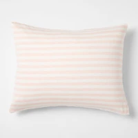 Comfy Tee Pink Stripe Organic Cotton Jersey Kids Pillow Sham