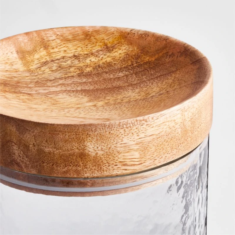 Cooper 5 Lb Extra-Large Glass Canister with Wood Lid