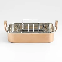 16" Copper-Plated Roasting Pan with Rack