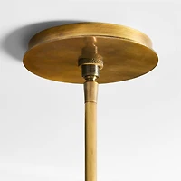 Coquina Brass Pendant Light with Glass Shade