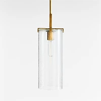 Coquina Brass Pendant Light with Glass Shade