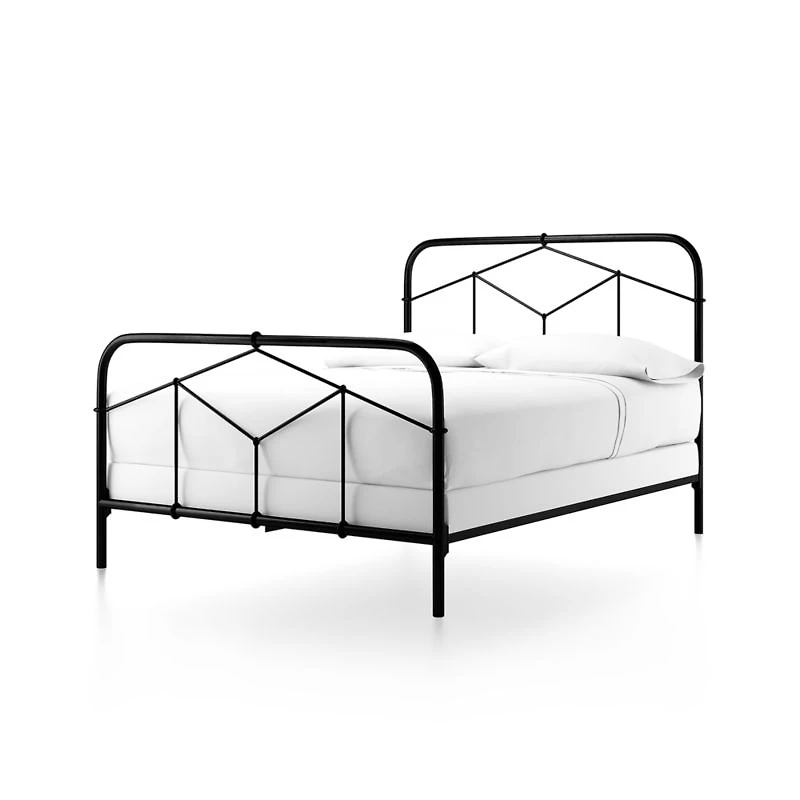 Cora Queen Black Iron Bed