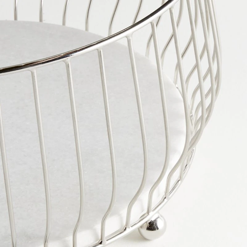 Cora Stainless Steel 2-Tier Fruit Basket