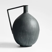 Corra One Handled Zinc Vase 15"