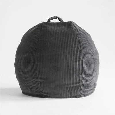 Charcoal Grey Small Corduroy Kids Lounge Bean Bag Cover