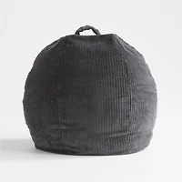 Charcoal Grey Small Corduroy Kids Lounge Bean Bag Cover