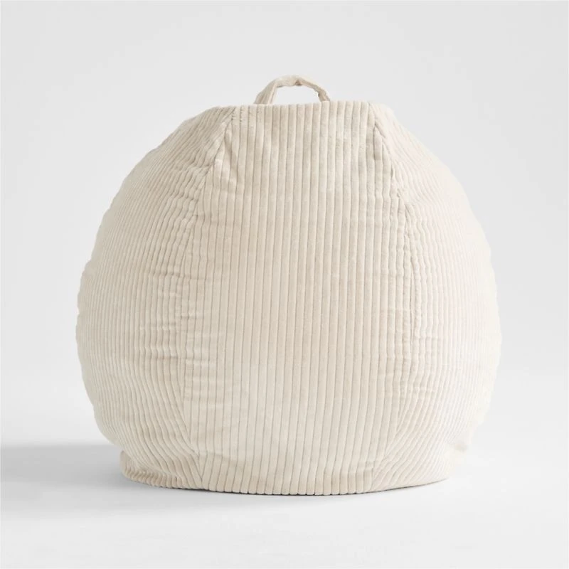 Stone Tan Small Corduroy Kids Lounge Bean Bag Chair