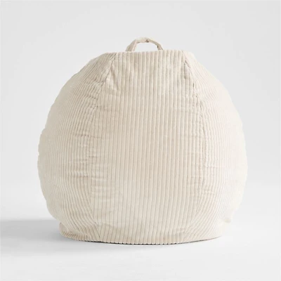 Stone Tan Small Corduroy Kids Lounge Bean Bag Chair