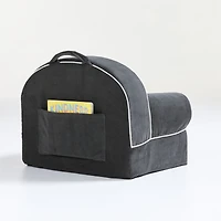 Grey Corduroy Small Kids Lounge Nod Chair
