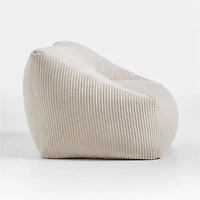 Stone Tan Velvet Corduroy Kids Lounge Chair