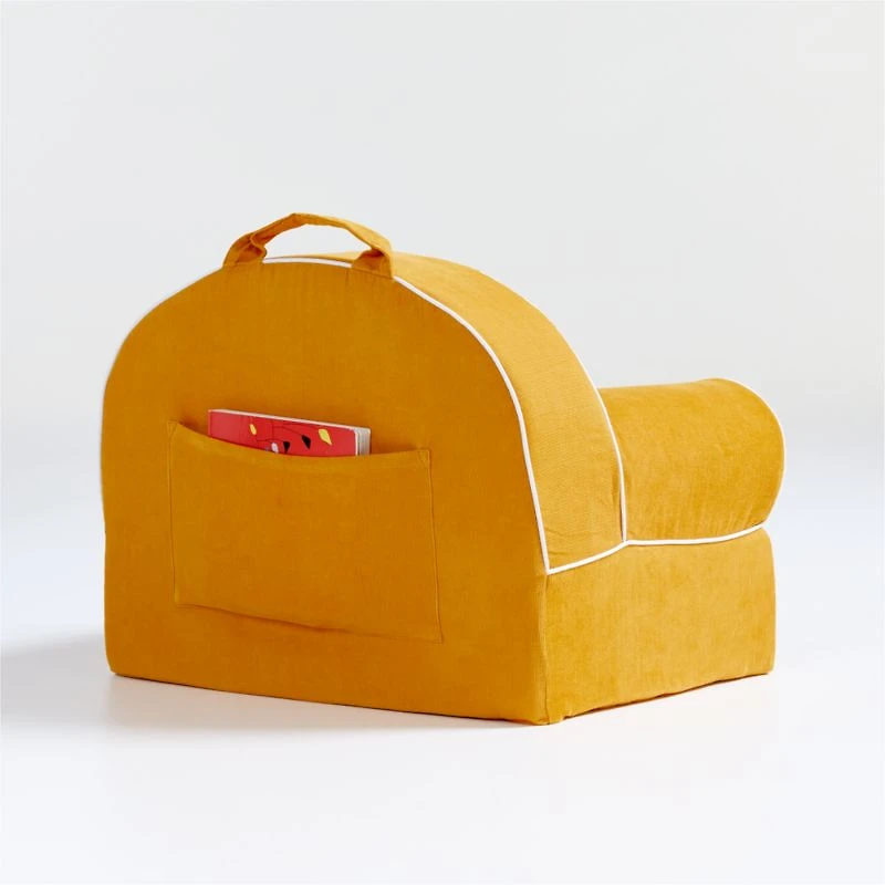 Yellow Corduroy Small Kids Lounge Nod Chair