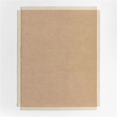 Corner Cutout Beige Kids Performance Area Rug 8'x10'
