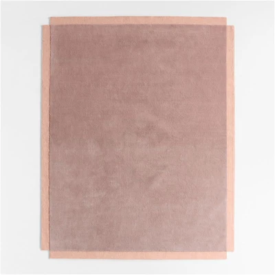 Corner Cutout Dusty Rose Kids Performance Area Rug 8'x10'