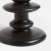 Cortana Small Charcoal Earthenware Taper Holder 5.5"