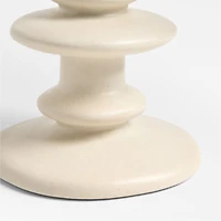 Cortana Small Off-White Earthenware Taper Holder 5.5"