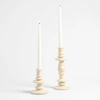Cortana Small Off-White Earthenware Taper Holder 5.5"