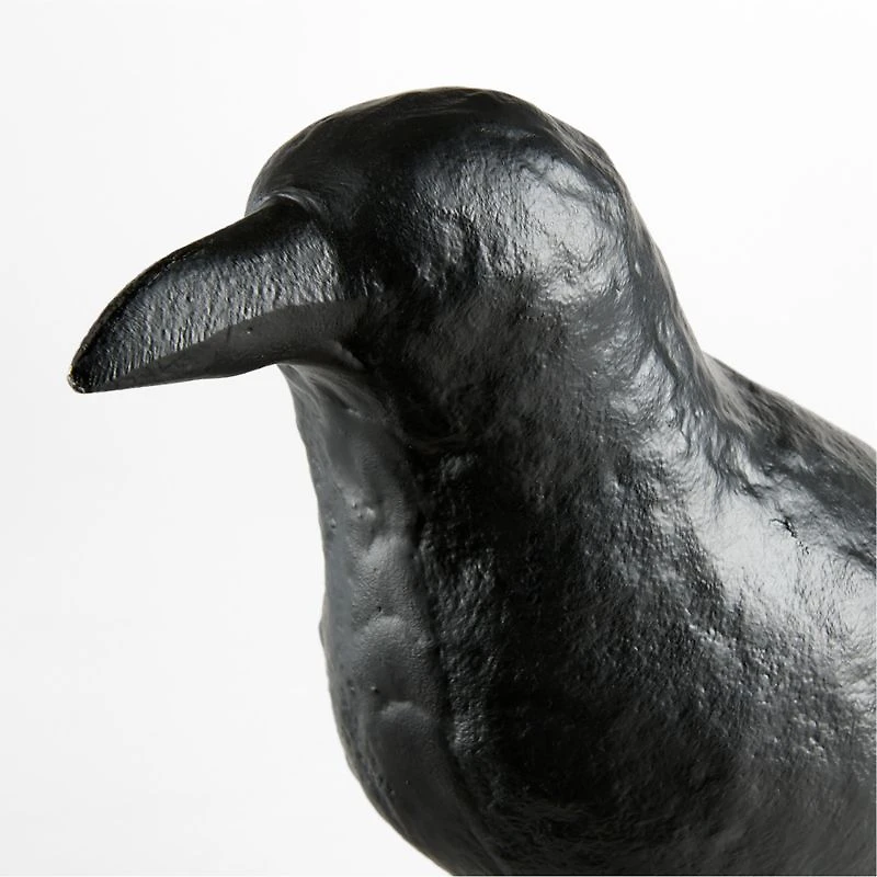 Corvus Black Aluminum Crow Sculpture