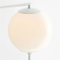 Cosmos White Metal Kids Floor Lamp with Wood Base