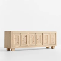 Cotswold 85" Natural Oak and Burl Storage Media Console