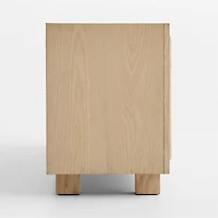 Cotswold 85" Natural Oak and Burl Storage Media Console