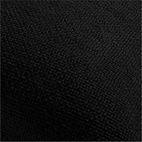 Organic Cotton Basketweave 20"x20" Ink Black Throw Pillow with Feather Insert