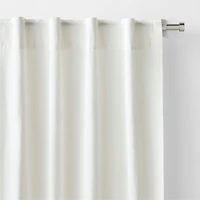 Organic Cotton Crisp White Window Curtain Panel 52"x84"
